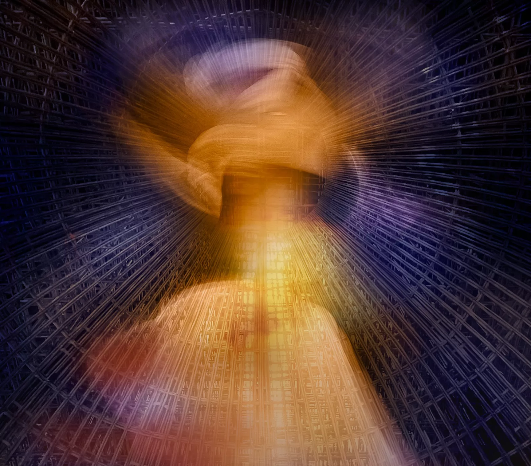 Abstract drawing of a whirling darvish